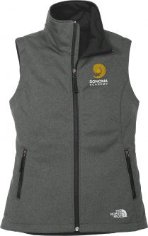 The North Face Ladies Soft Shell Vest, Dark Grey